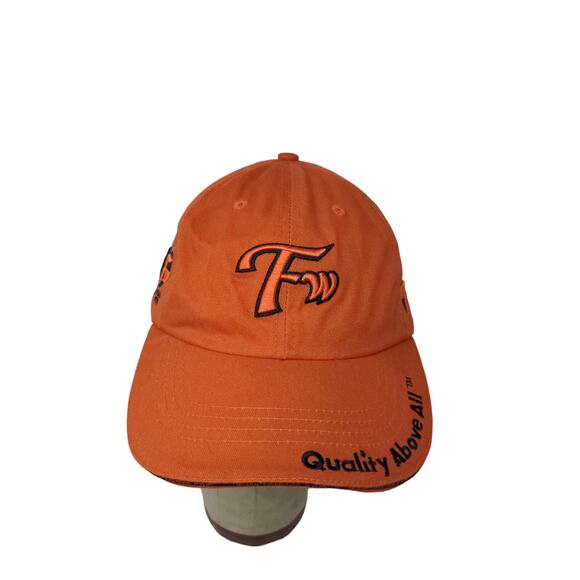 RARE CUSTOM SAMPLE Fersten Worldwide Slideback Hat Embroidered Logo Orange - Picture 1 of 13